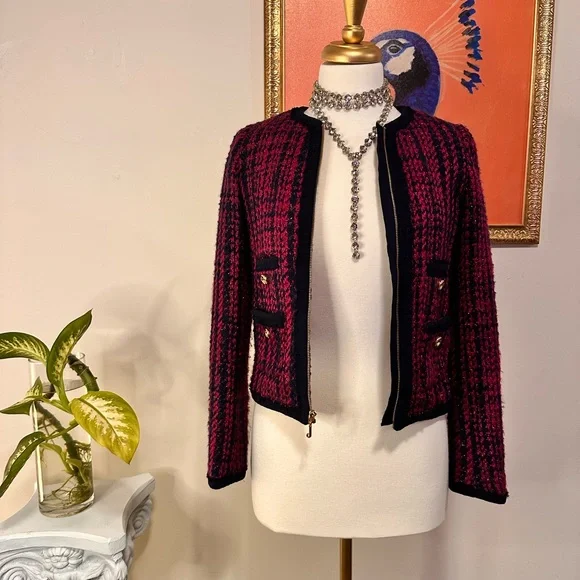 Juicy Couture Tweed Cardigan Jacket - Picture 5 of 8